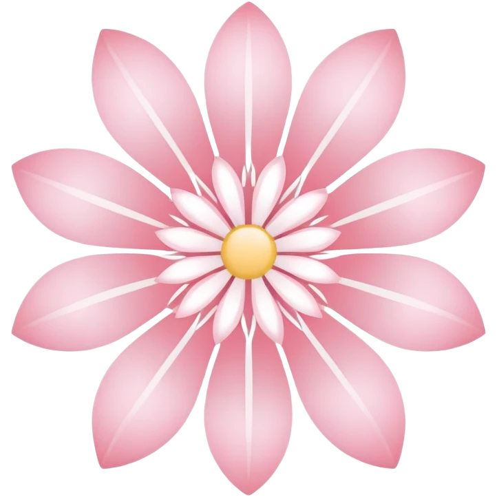 Cute Pastel pink and white Cherry Blossom Sakura Starburst emoji