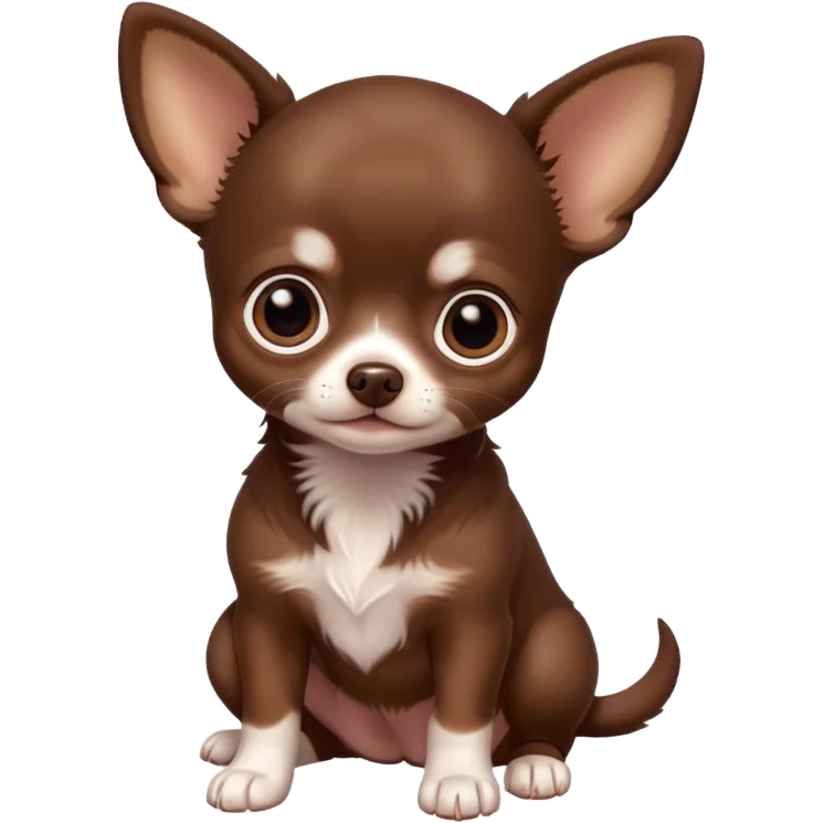 Generate an emoji of a chocolate-colored Chihuahua puppy emoji