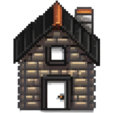 tiny simple house building icon, minimal details, small size emoji