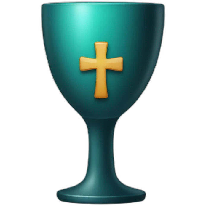 goblet with a cross emoji