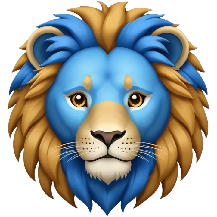 Lion bleu emoji