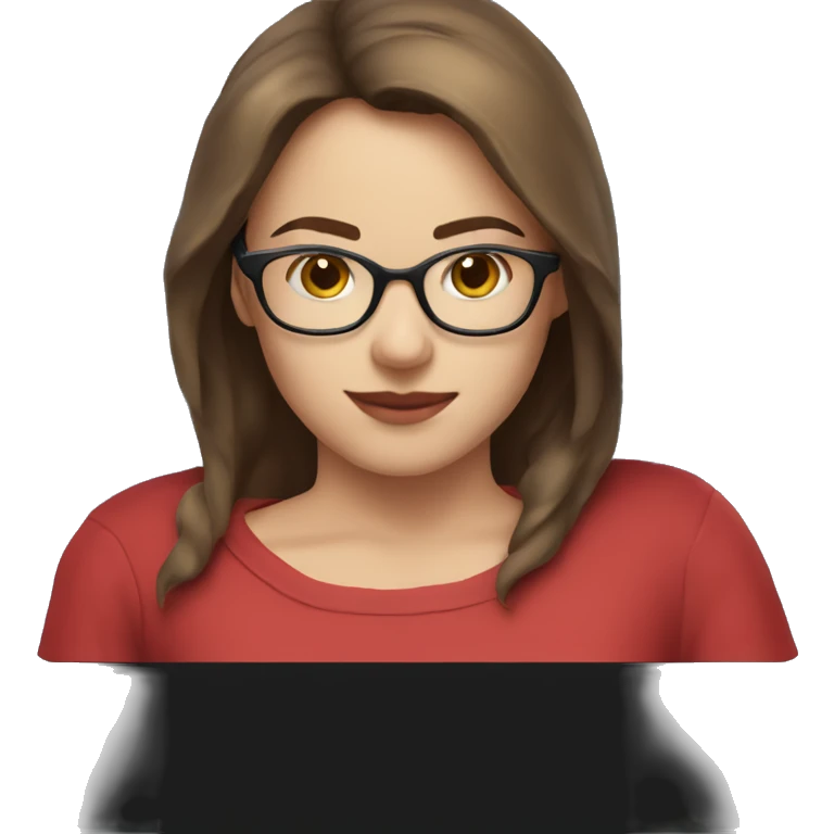 cute girl in red shirt emoji