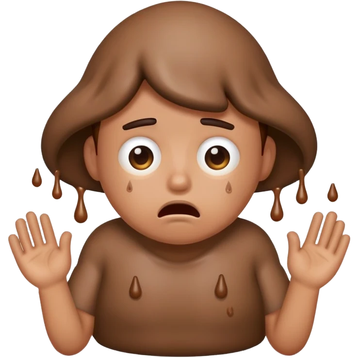holding in poop emoji