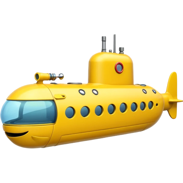 single submarine in cartoon  emoji