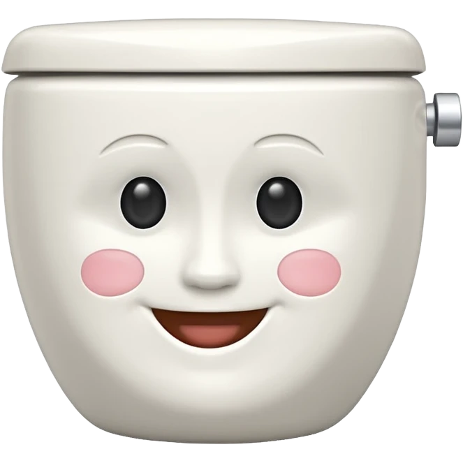 A 🚽 with a face 😀 emoji