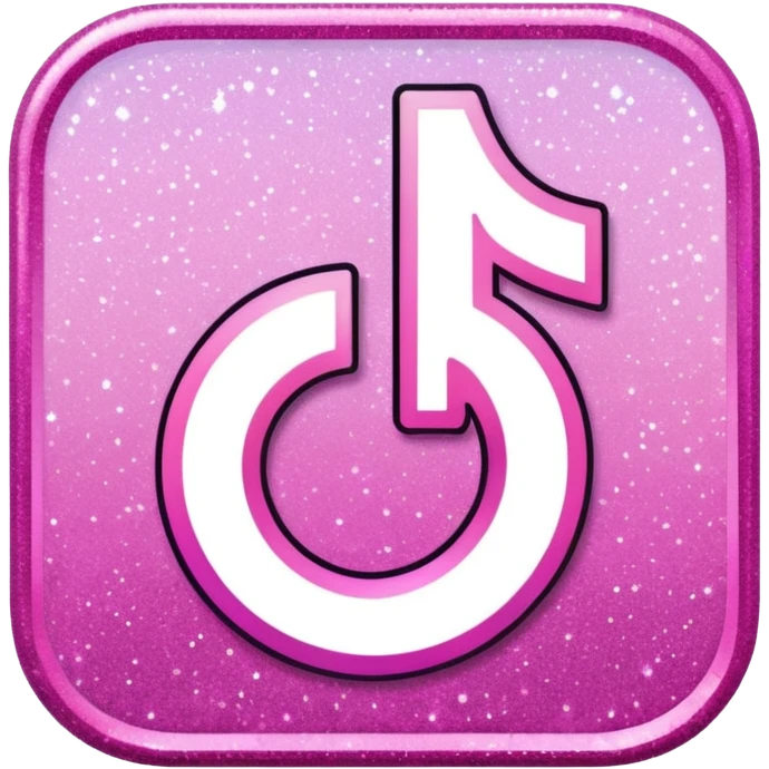 glitter pink logo TikTok emoji