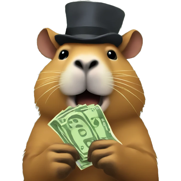 capybara spreading money emoji