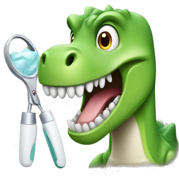 Dinosaur dentist emoji