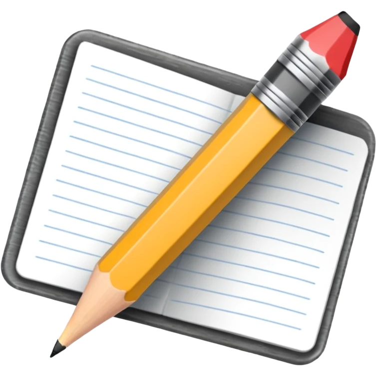 pencil writing on paper emoji