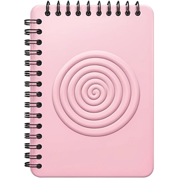 cute pastel pink spiral to-do notebook emoji