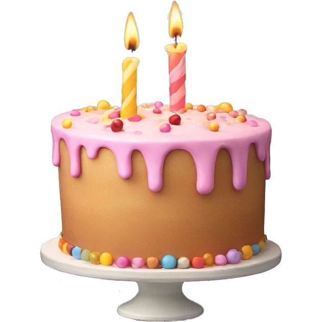 Aesthetic birthday cake with a candle 13 emoji