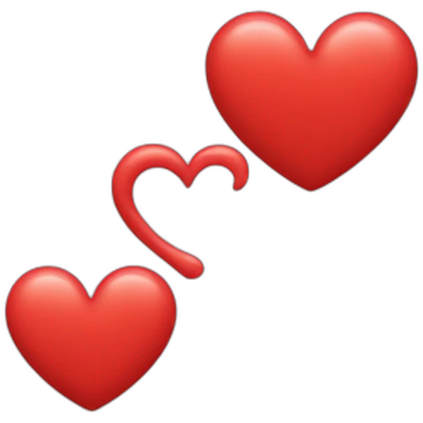 1 big and 1 small heart emoji