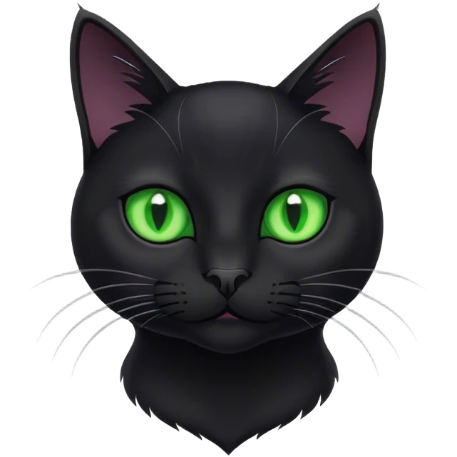 Black cat brainstorming emoji