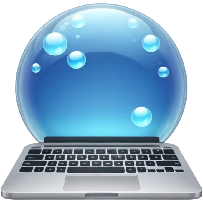 laptop inside a bubble  emoji
