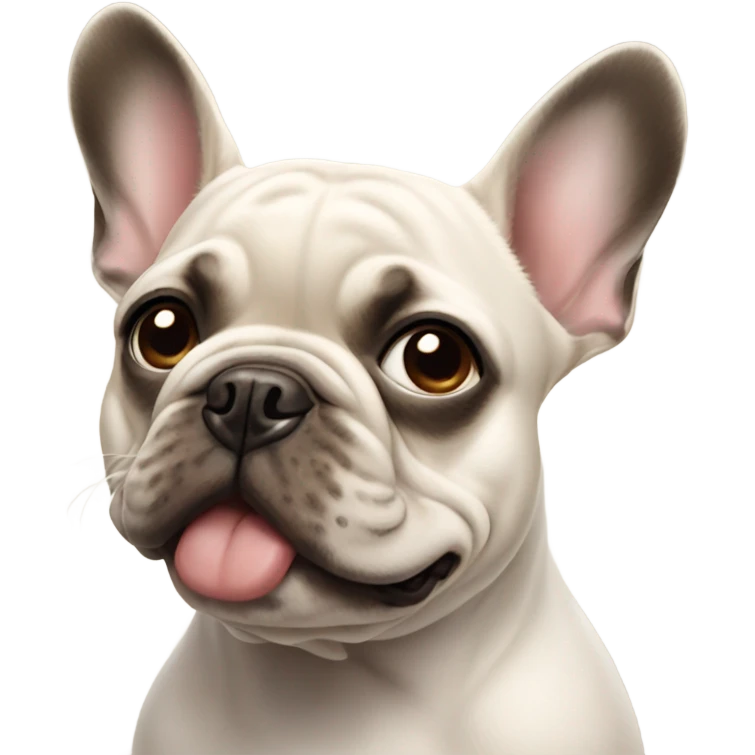frenchie dog side eye emoji