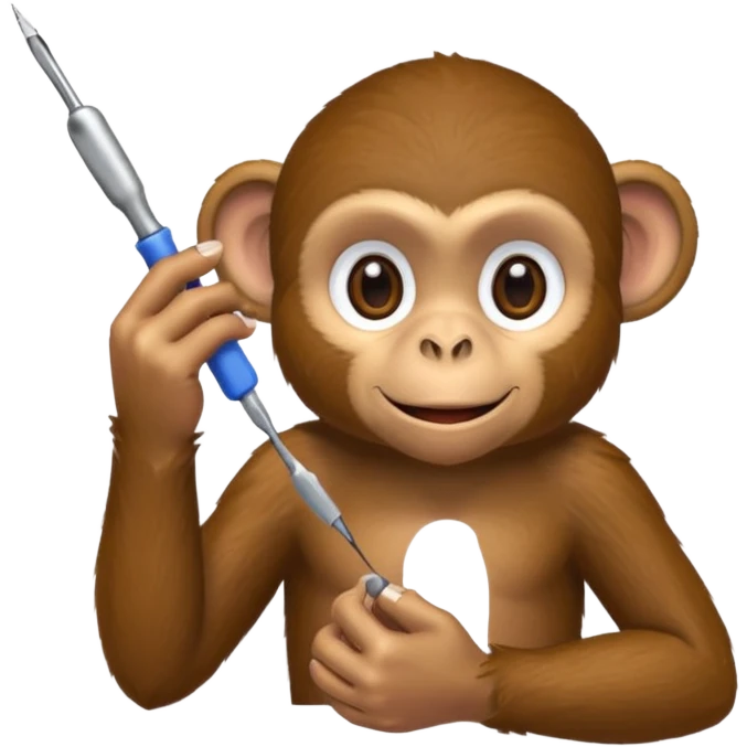 Monkey doing nails emoji