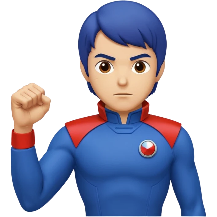 Mark from Battle of the Planets doing fist pump. emoji