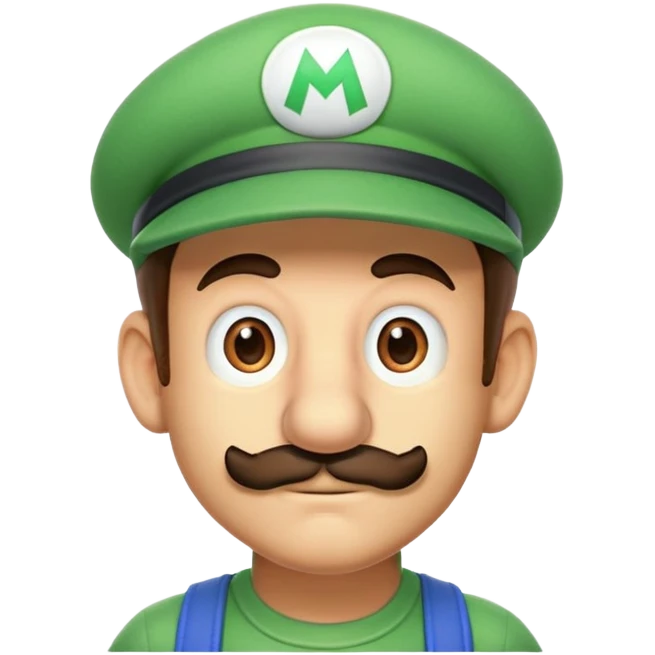 Luigi from Mario thinking emoji