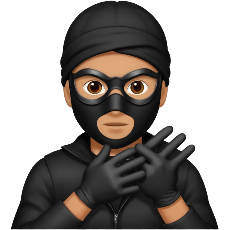 Robber with glouse emoji