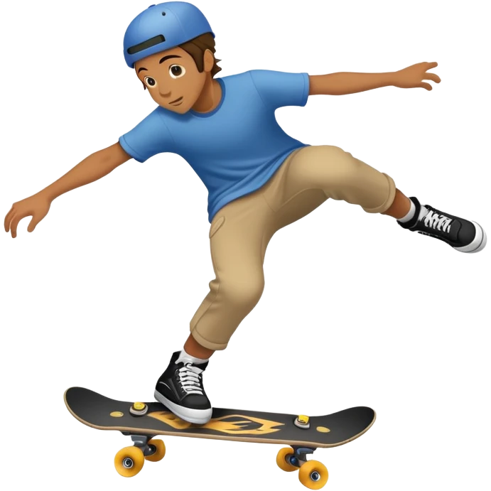 a skater doing a kickflip emoji