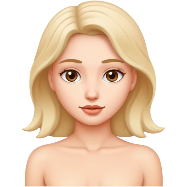 Голая девушка  emoji