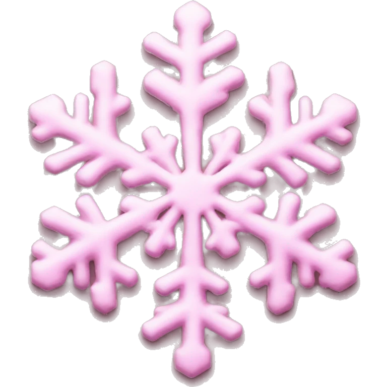 Baby pink snow flake emoji