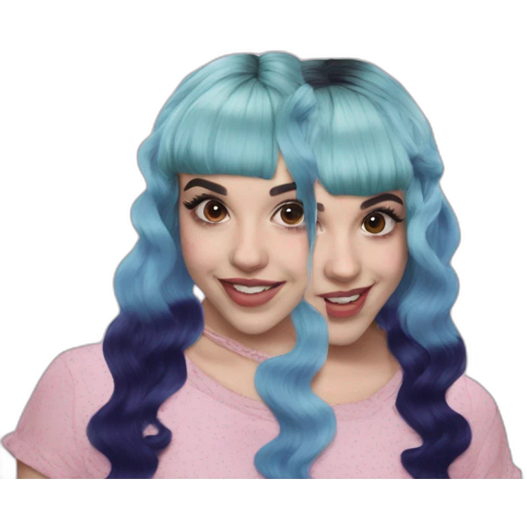 melanie martinez split dye hair emoji