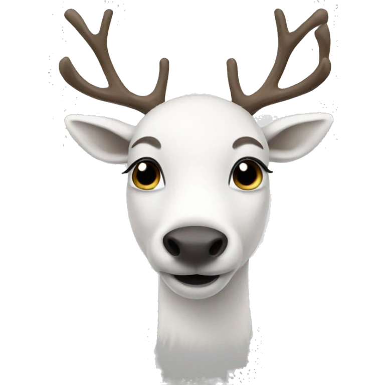 white-reindeer emoji