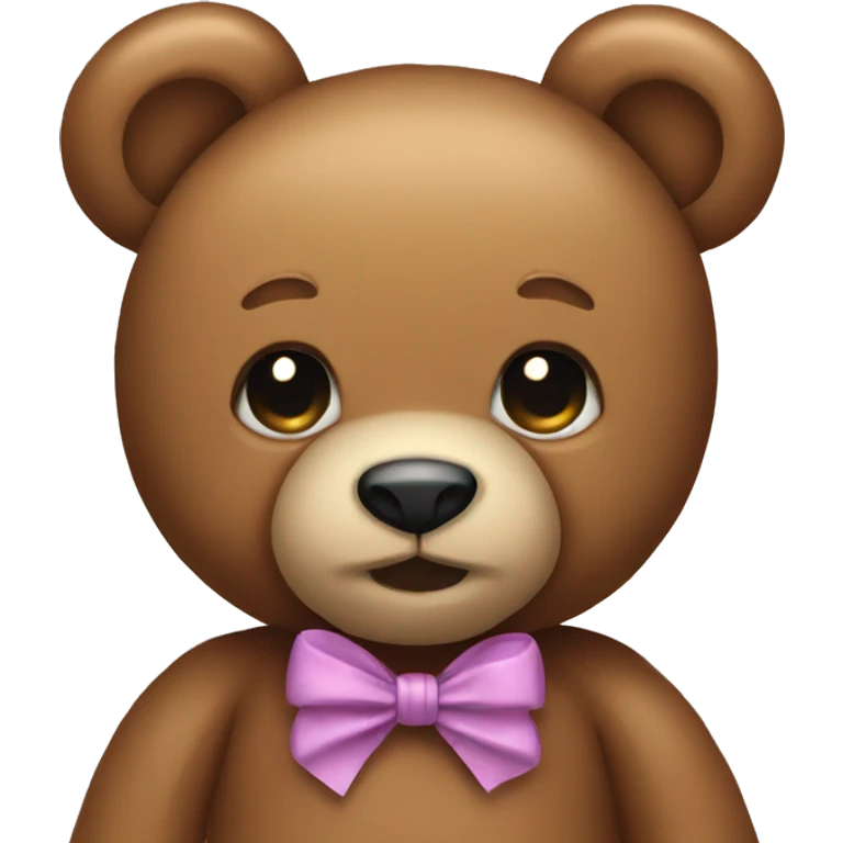teddy bear with bow emoji