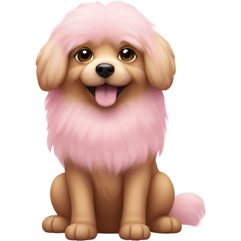 Pink dog emoji