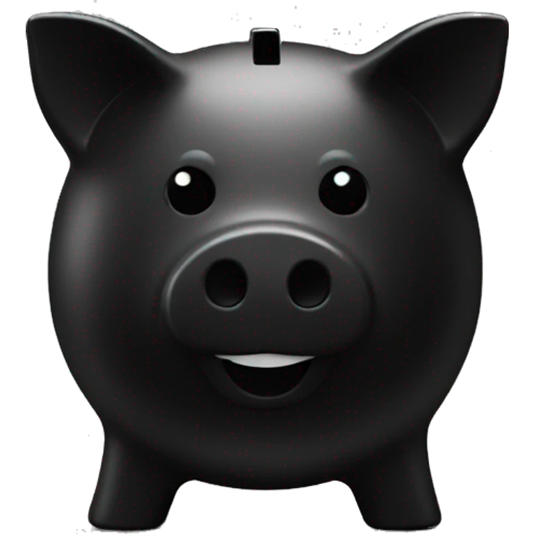 black piggy bank emoji