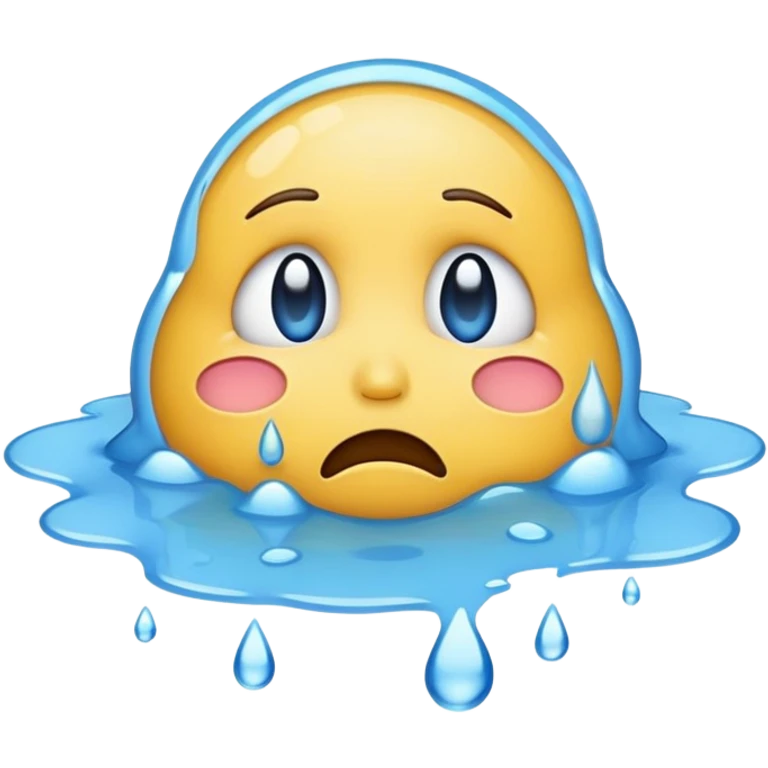 super sad emoji in a puddle of tears emoji