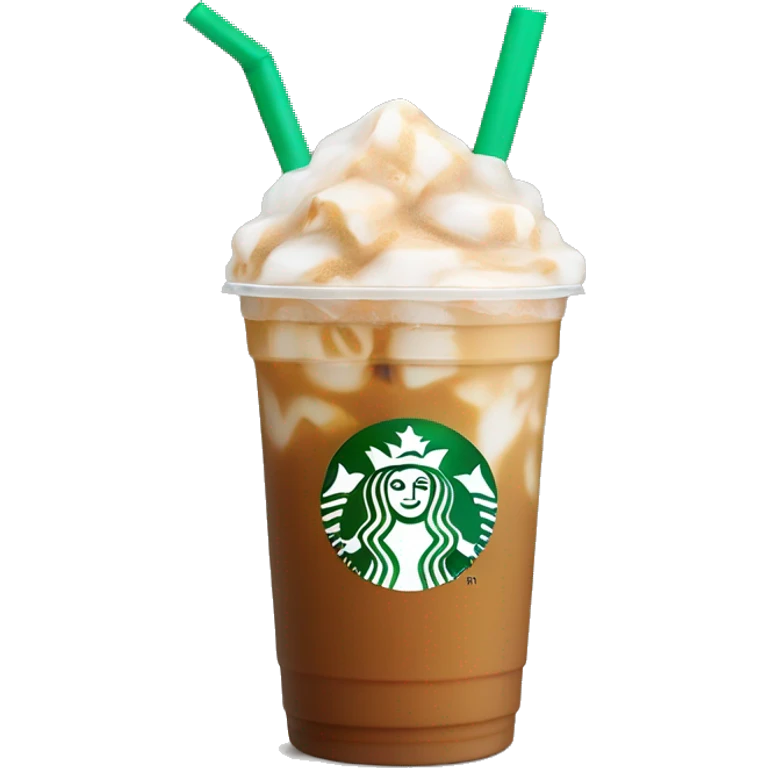 Starbucks iced chai tea latte with ice emoji