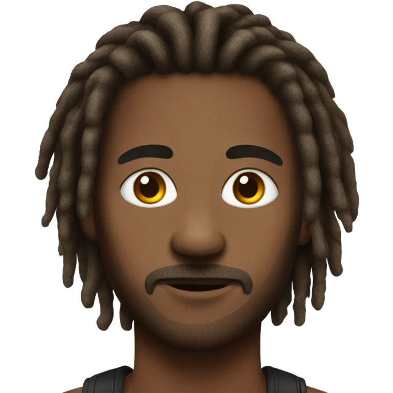 realistic solo male portrait with short dreads emoji