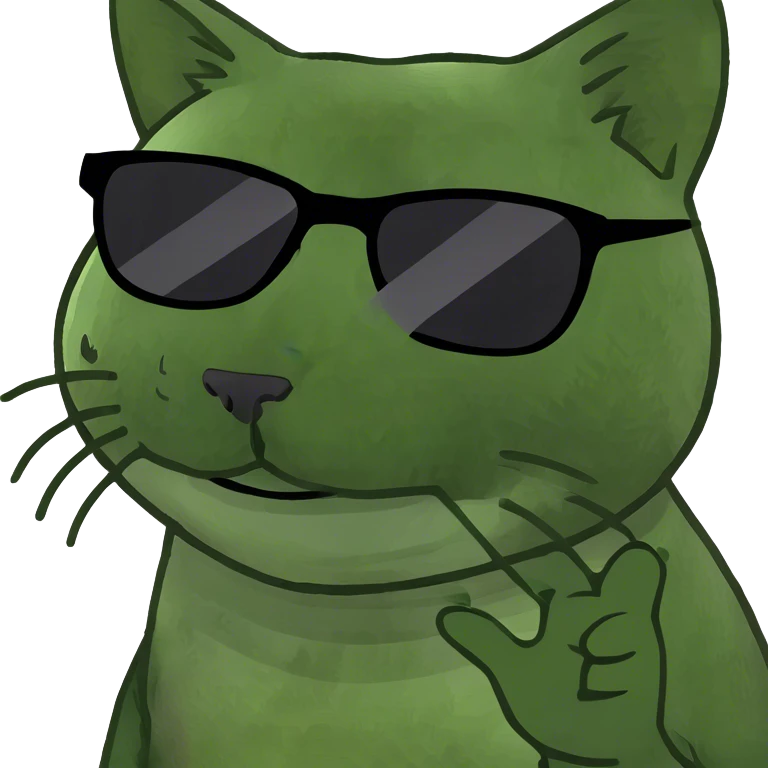 Cat with sunglasses emoji