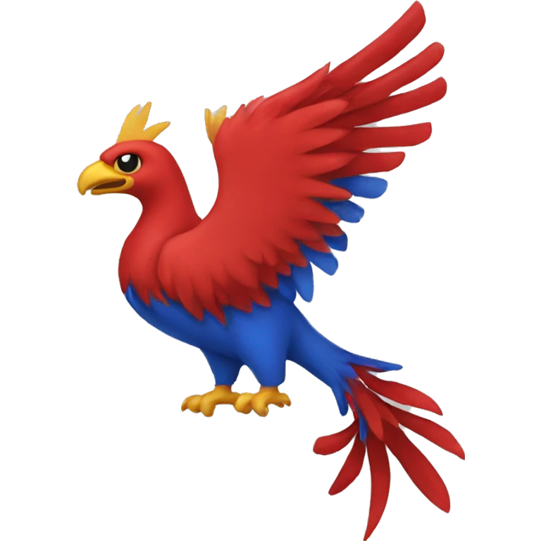 Red Phoenix blue flag emoji | AI Emoji Generator