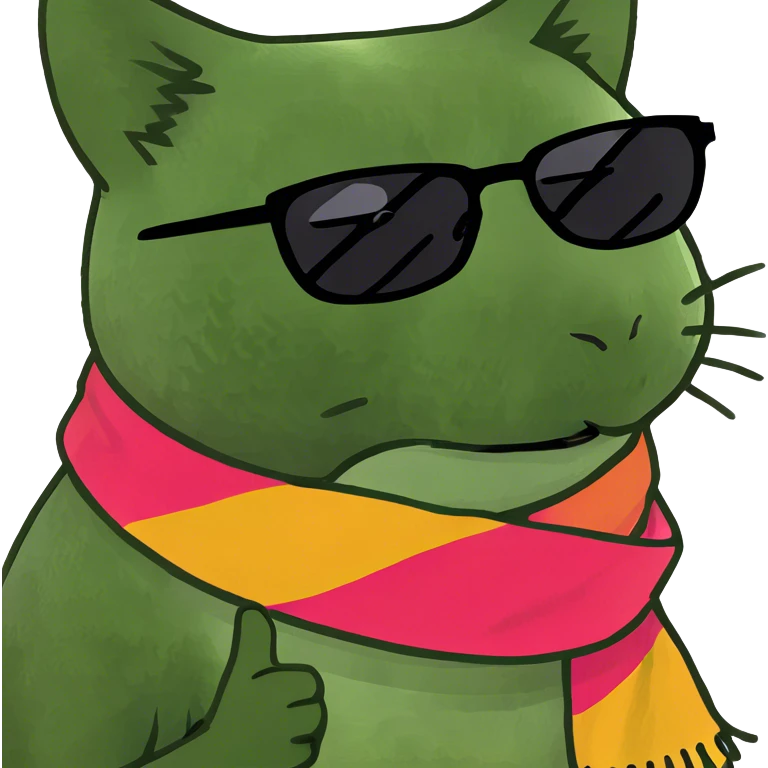 Cat with sunglasses emoji