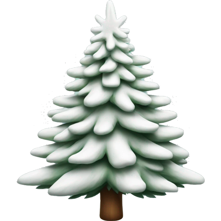  actual white fir christmas tree isolated.  emoji