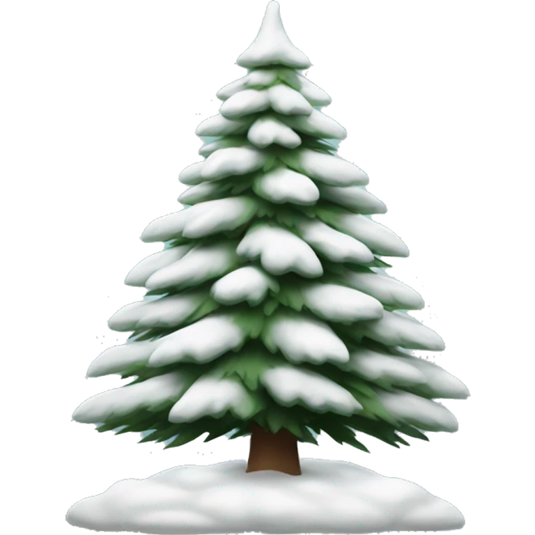  actual white fir christmas tree isolated.  emoji