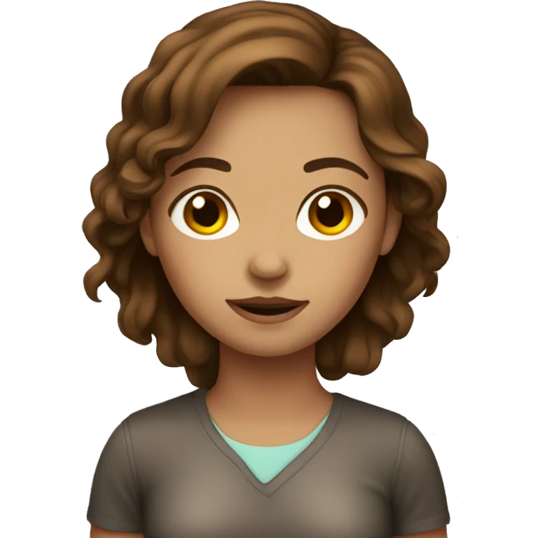 Brown haired girl  emoji