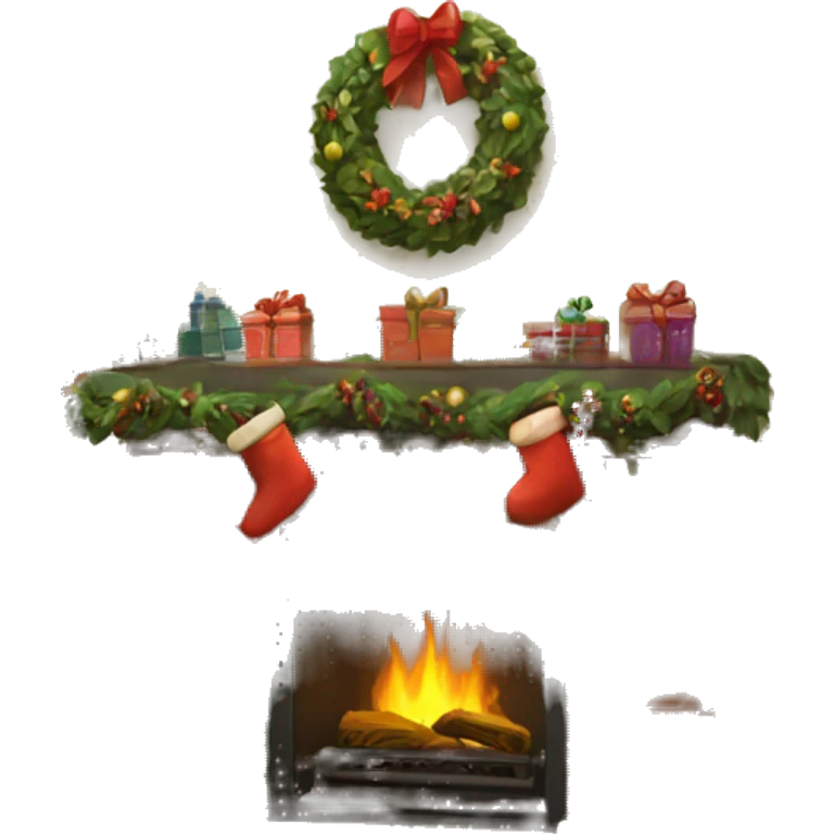 christmas fireplace emoji