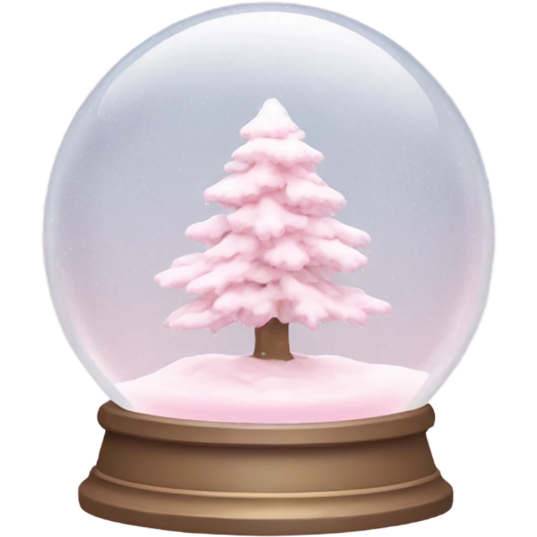 Pastel pink snow globe emoji