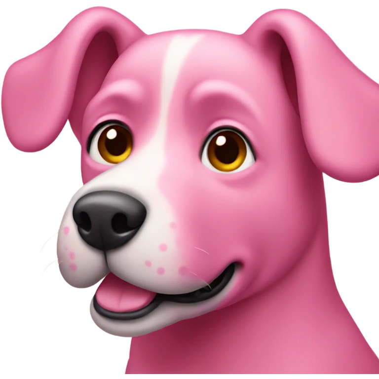 Pink dog emoji