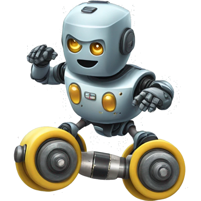 Robot roller skating emoji