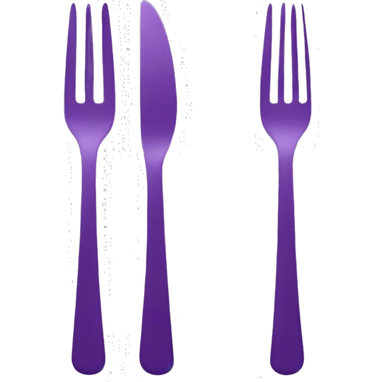 purple fork emoji