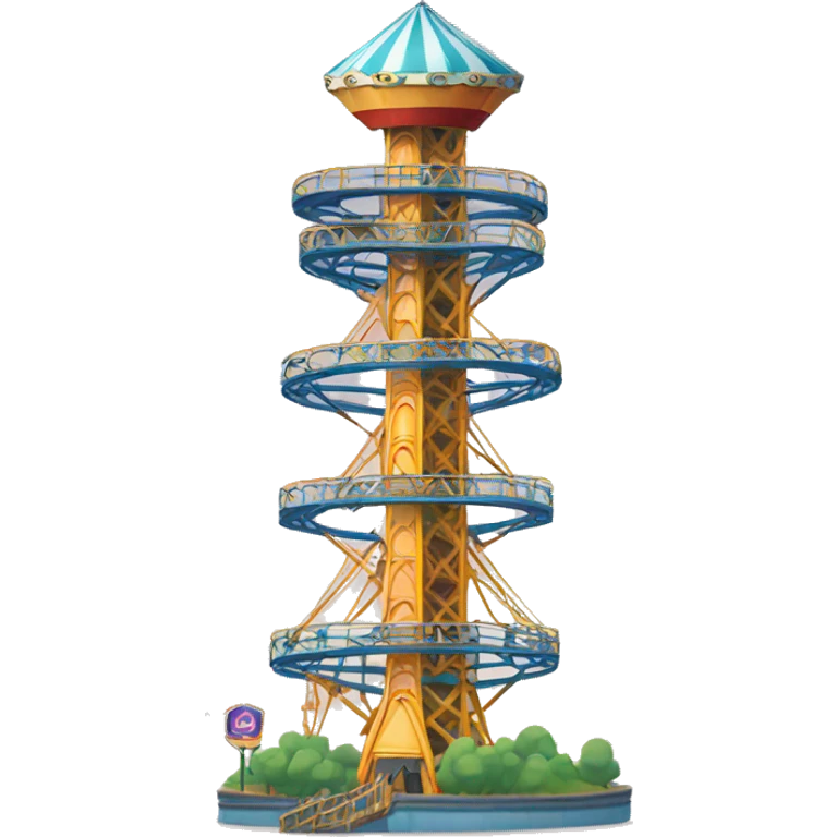 Amusement park drop tower emoji