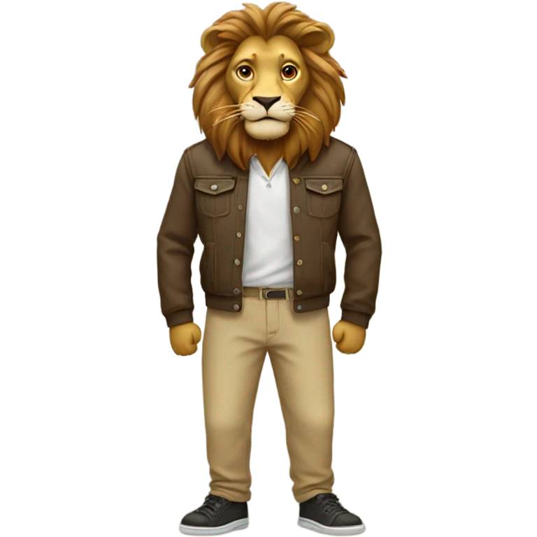 lion with trousers emoji