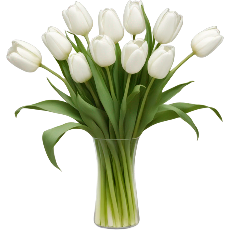 white tulip bouquet  emoji