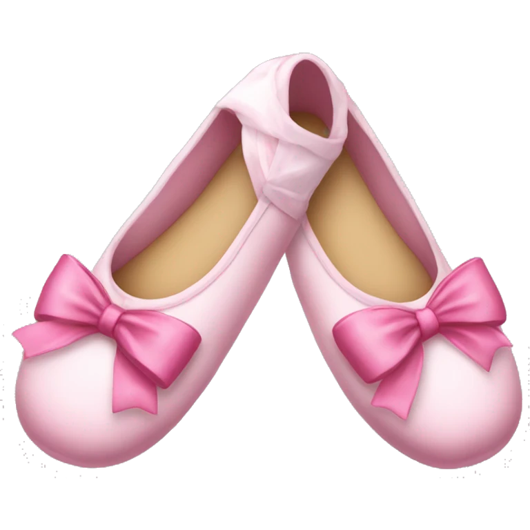 Ballerina slippers with a pink bow  emoji