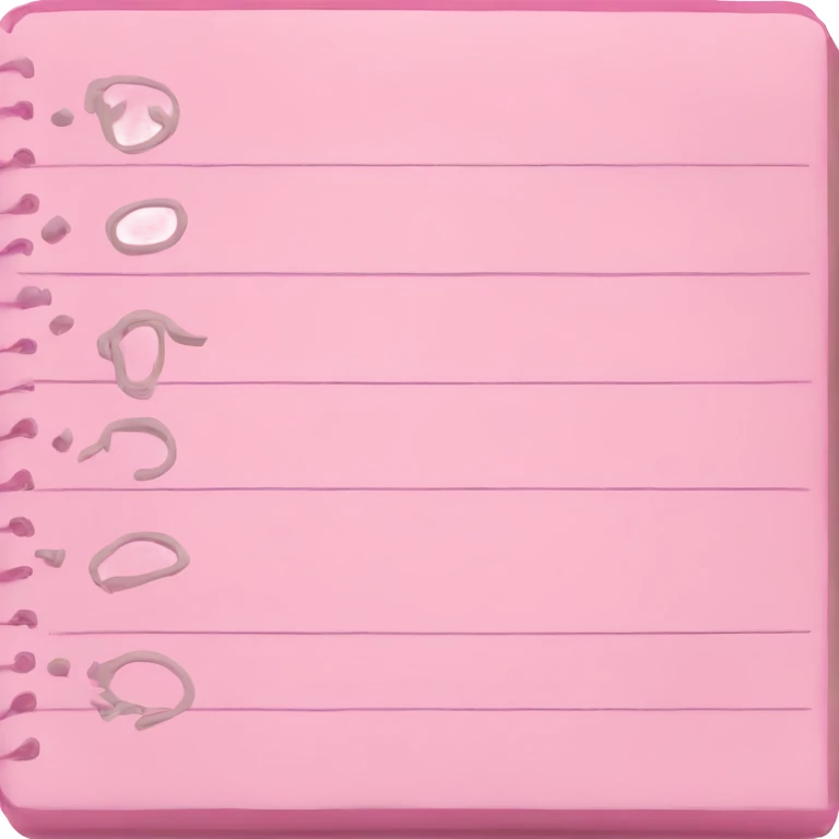 light pink notepad emoji
